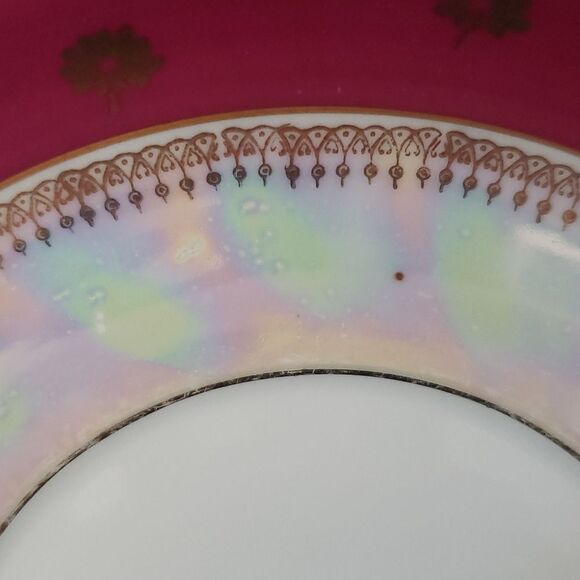 Vintage Porcelain Plate F&W Germany Iridescent 6 1/8" - Picture 5 of 5